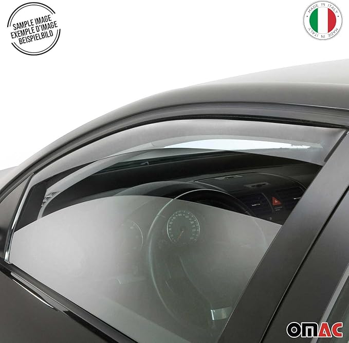 OMAC Window Visor Vent Rain Deflector (2 Pcs)