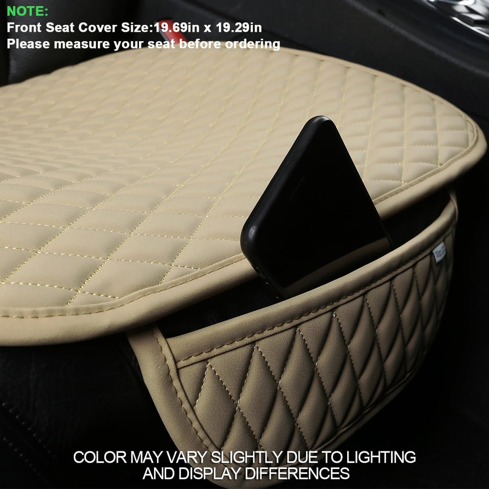 West Llama Pu Leather Car Seat Bottom Covers Protectors Include 1 Pair Front ...