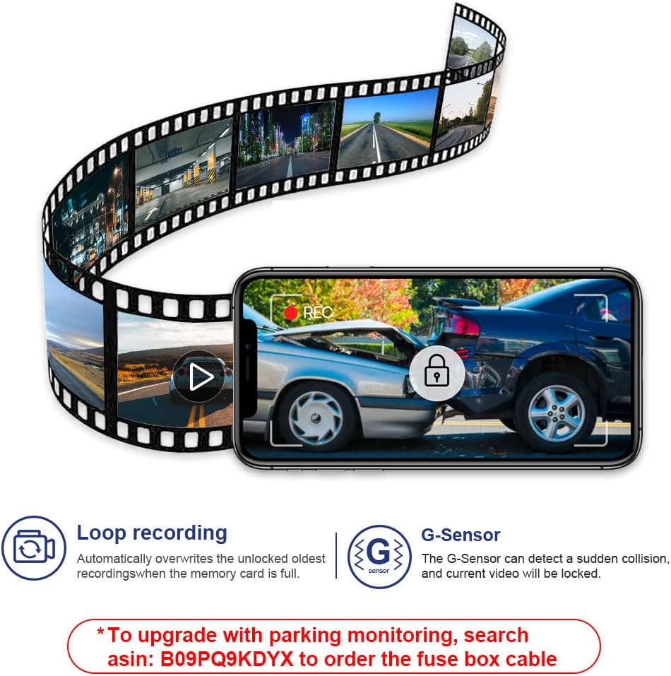 Fitcamx 4K Dash Cam Suitable for Honda CR-V 2017-2022 LX EX Touring EX-L Spec...