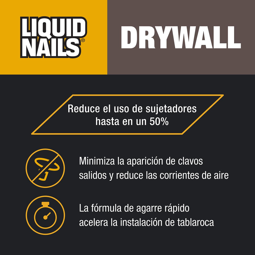 Liquid Nails Drywall 28 oz. Off-White Interior Construction Adhesive Low VOC,...