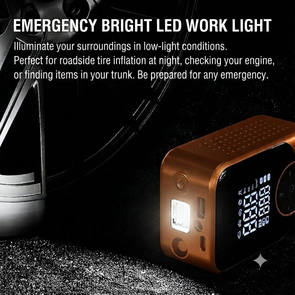 Cordless Tire Inflator Portable Air Compressor Car/Bike Air Pump Smartour