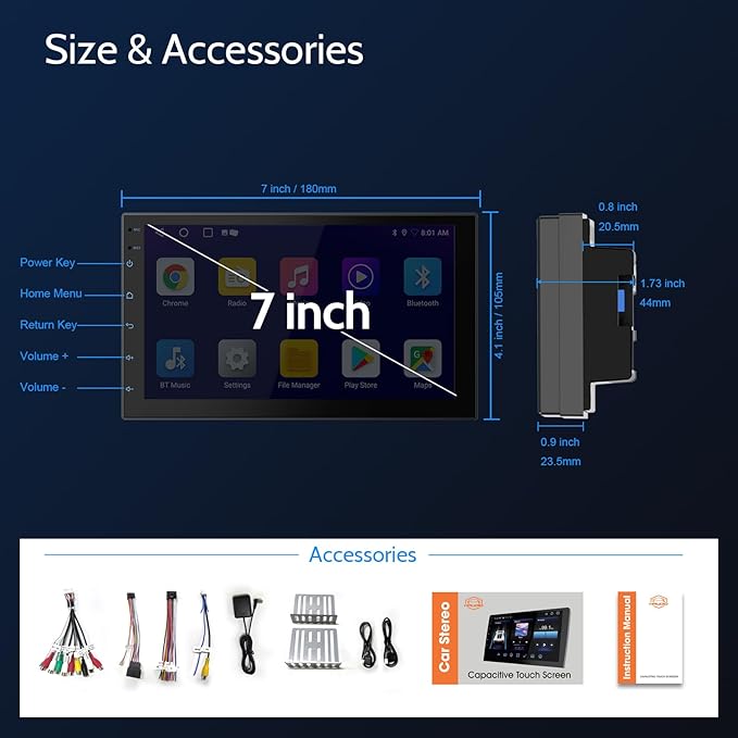 7 Inch Double Din carplay Screen,