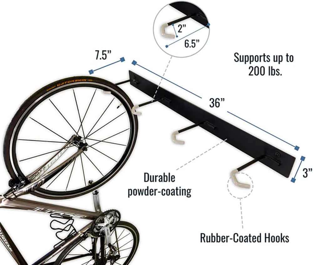 StoreYourBoard Bike Storage Rack, 4 Bike Racks for Garage, Solid Steel Extra ...