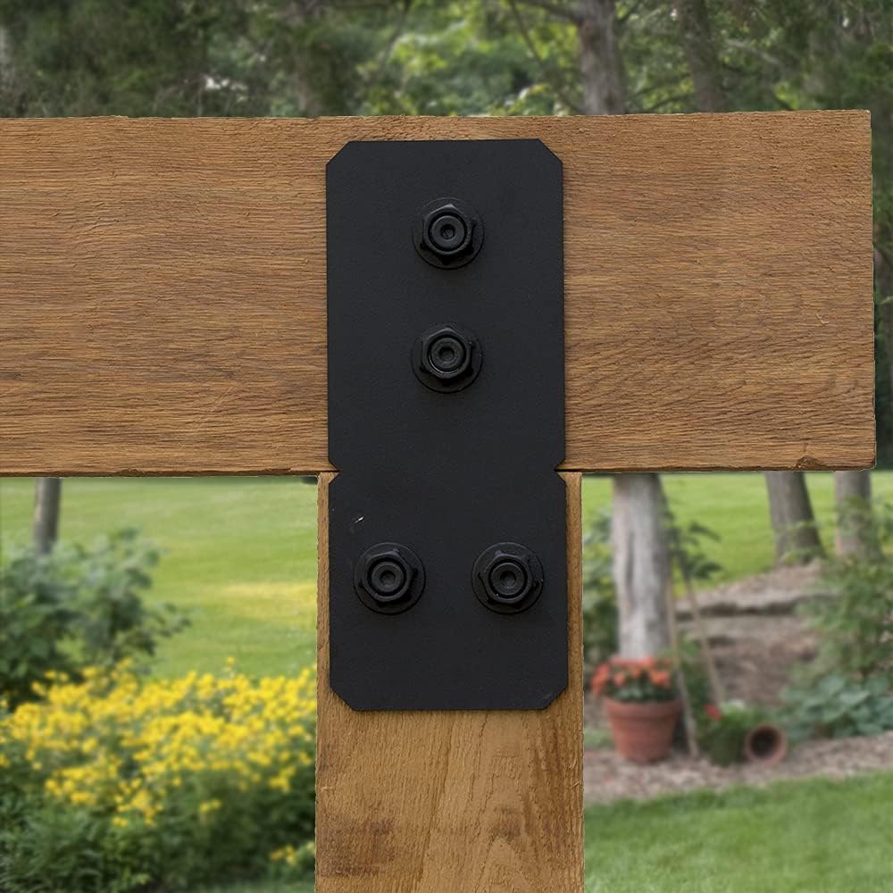 OZCO Ironwood Post to Beam Connector, 8in, 2 Pieces, Black