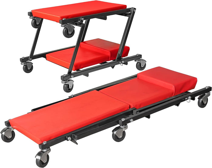 Torin 36" Rolling Foldable Car Creeper Automotive Creeper, 2-in-1 Garage Shop