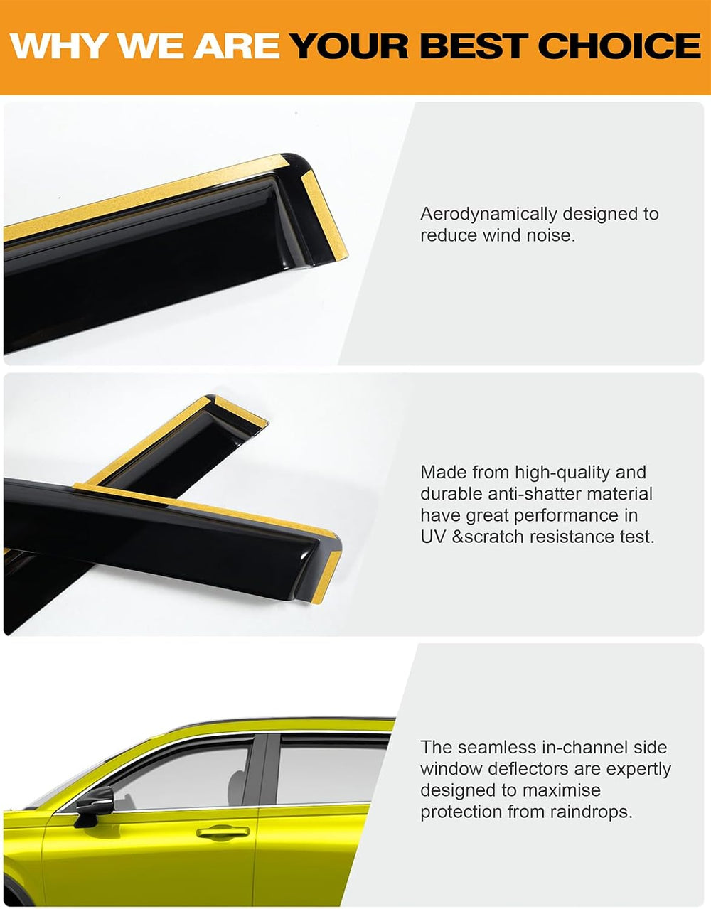 in-Channel Window Rain Guards Fit