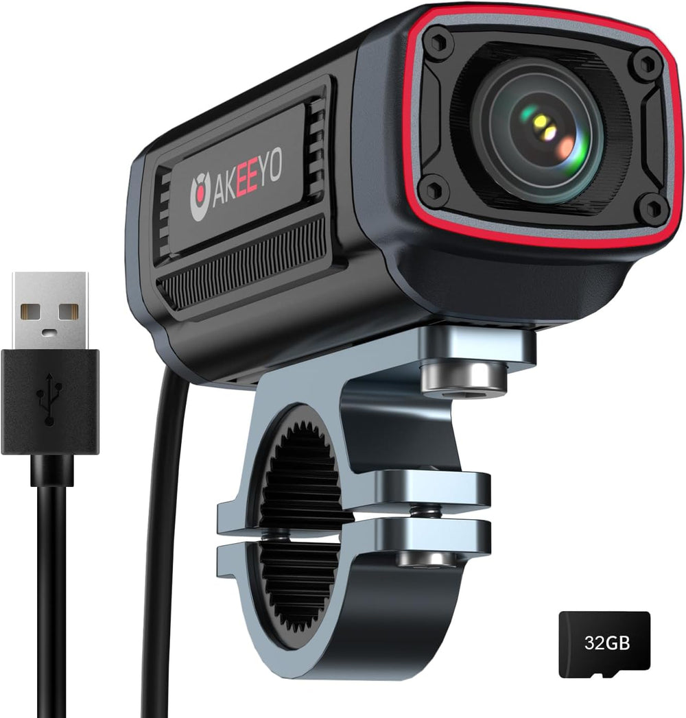 AKEEYO AKY-710S Motorcycle Camera 4K 28fps, 2K 55fps, Wide-Angle 142°, IP67, ...
