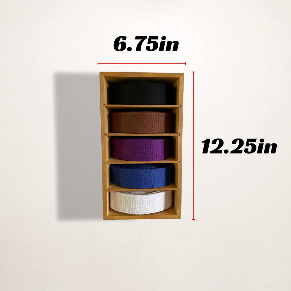 Brazilian Jiu Jitsu Belt Display Case, Wooden Belt Box, Custom Configuring