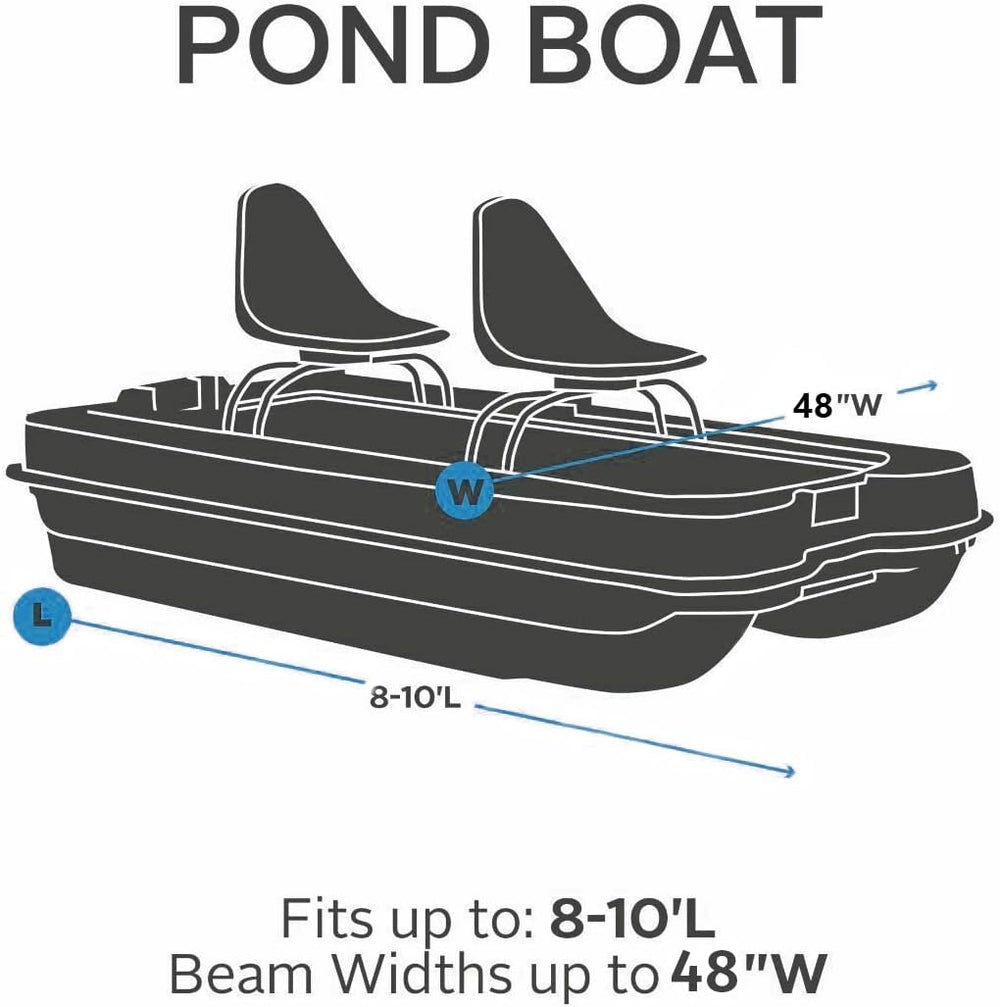 Pond Prowler Boat Cover Waterproof Fits 10.2ft, 50" W Camo