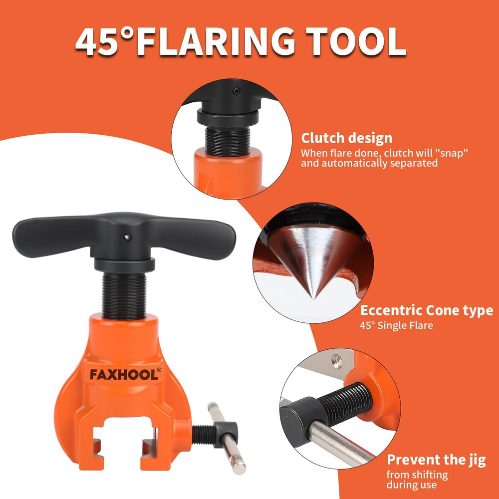 Flare Tool, HVAC Pipe Expander Tool, 45° Eccentric Type Flare Tool