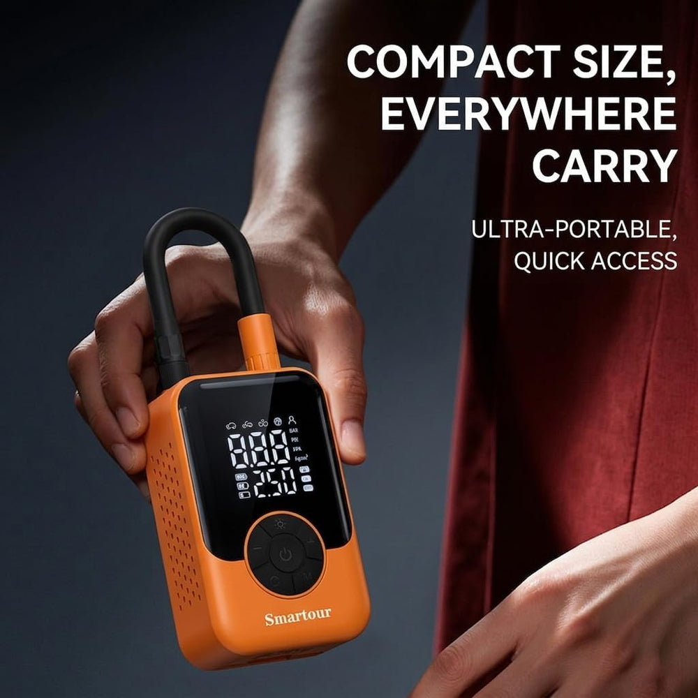 Cordless Tire Inflator Portable Air Compressor Car/Bike Air Pump Smartour
