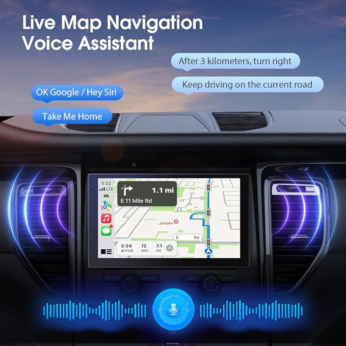 7 Inch Double Din carplay Screen,
