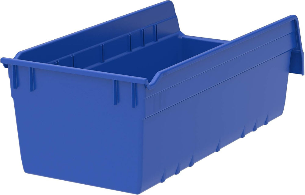 Akro-Mils 30088 Plastic Nesting ShelfMax Storage Bin Box, 18x8x6-Inch, Blue (...