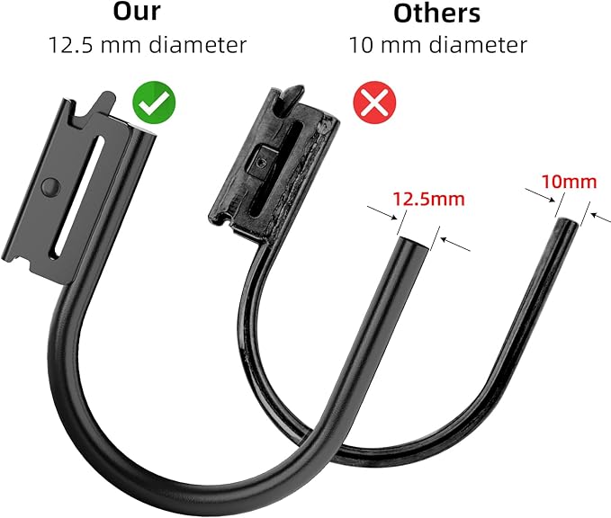 10PCS Heavy Duty E Track J Hooks，Large Steel 5" J Hook E Track Accessories