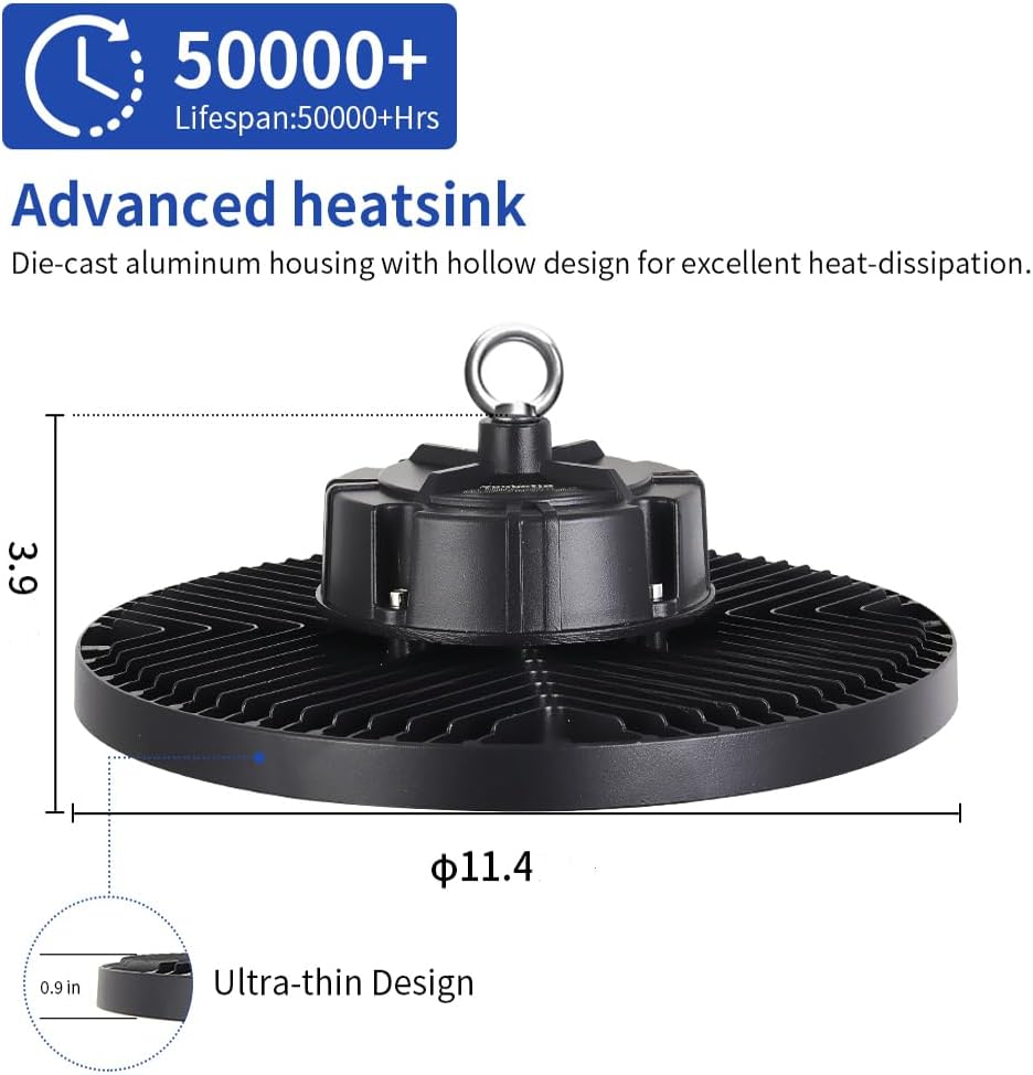 LED High Bay Light, 200W 28000lm 5000K High Bay Led Shop Light with Plug 5...