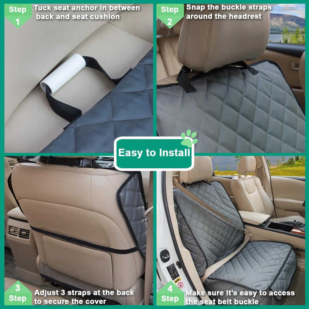 Waterproof Front Seat Cover Dog Car Seat Covers Nonslip and Full Protection w...