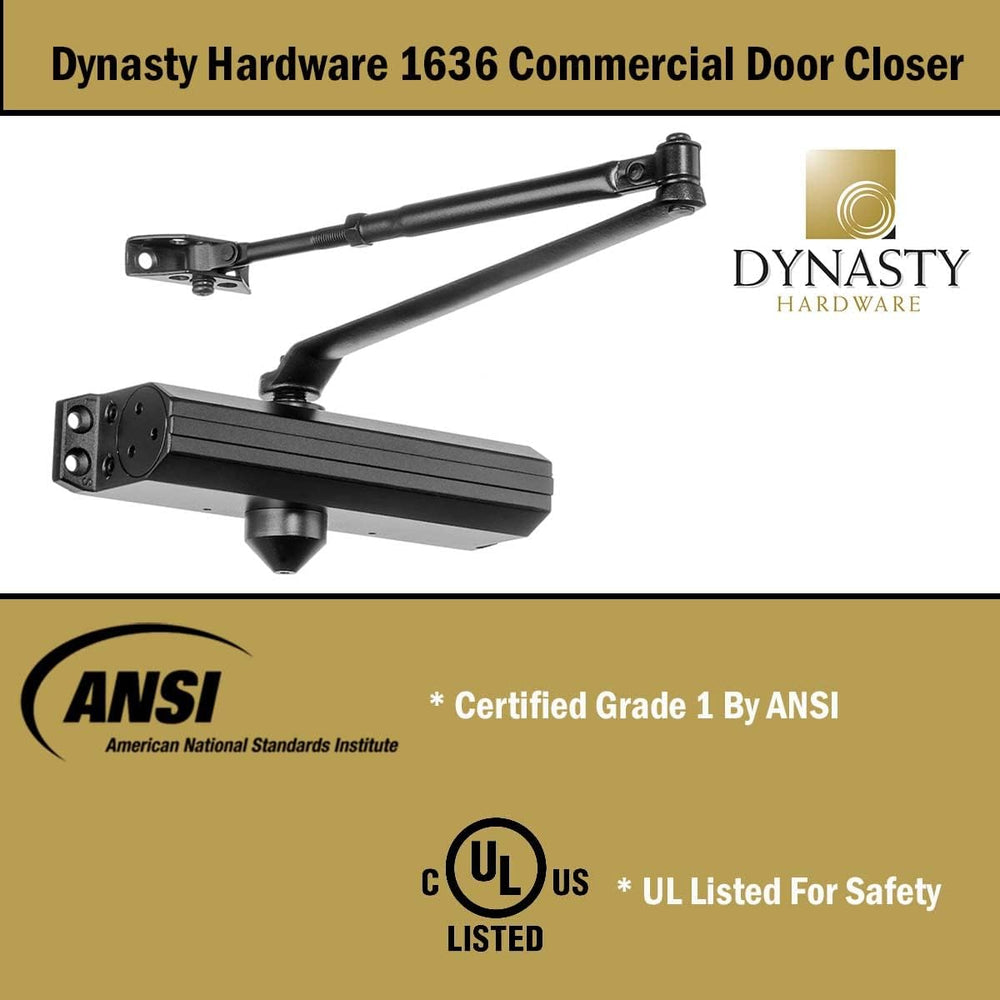 Dynasty 1636 Series Door Closer, Sprayed Duronotic Bronze, Spring 3-6