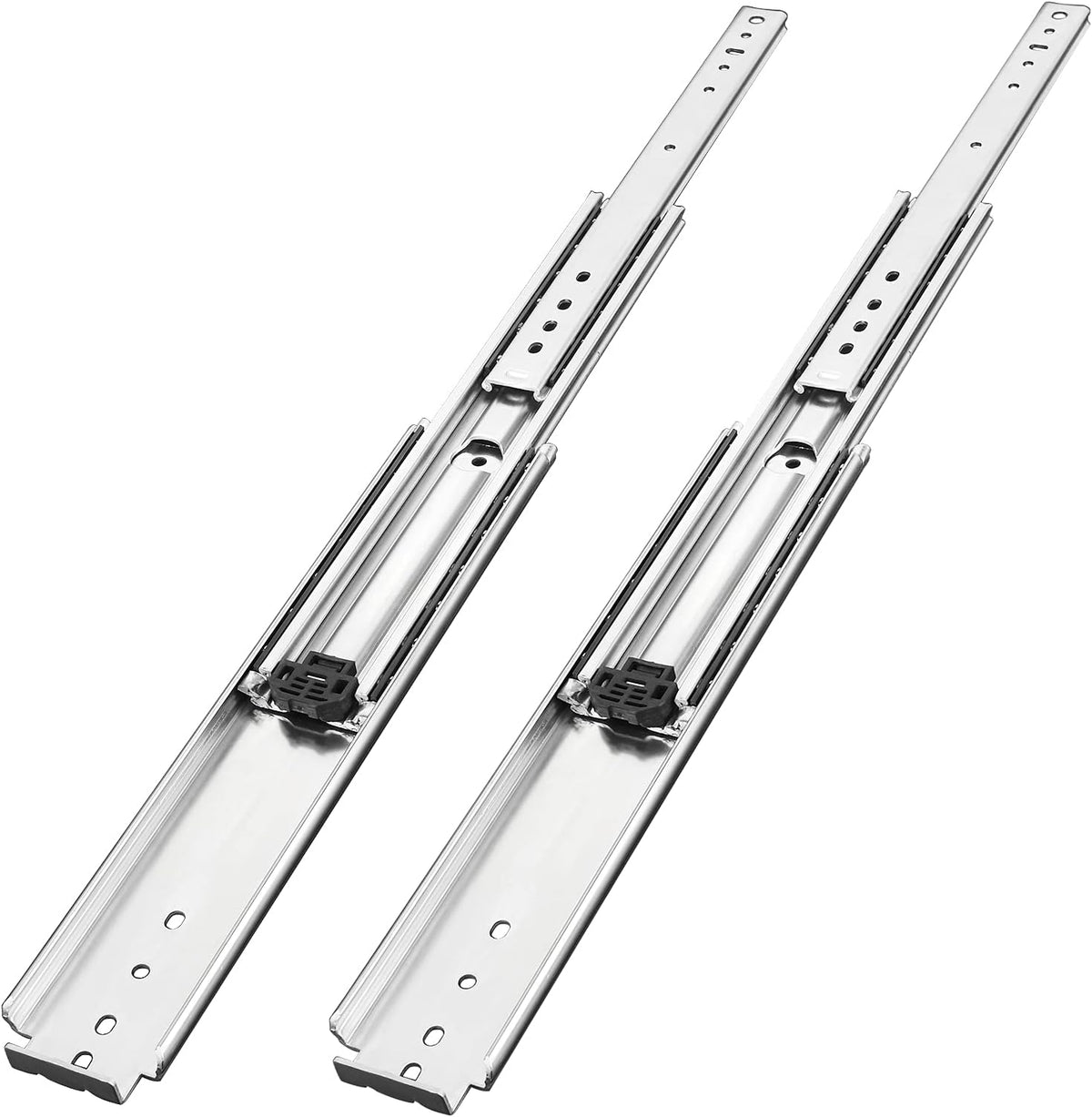 1 Pair 20 Inch 500 Lb Capacity Heavy Duty Drawer Slides with Screws,Side Mount Full Extension 3 Fold Ball Bearing Stainless Steel Hardware Drawer Rails,Industrial DIY