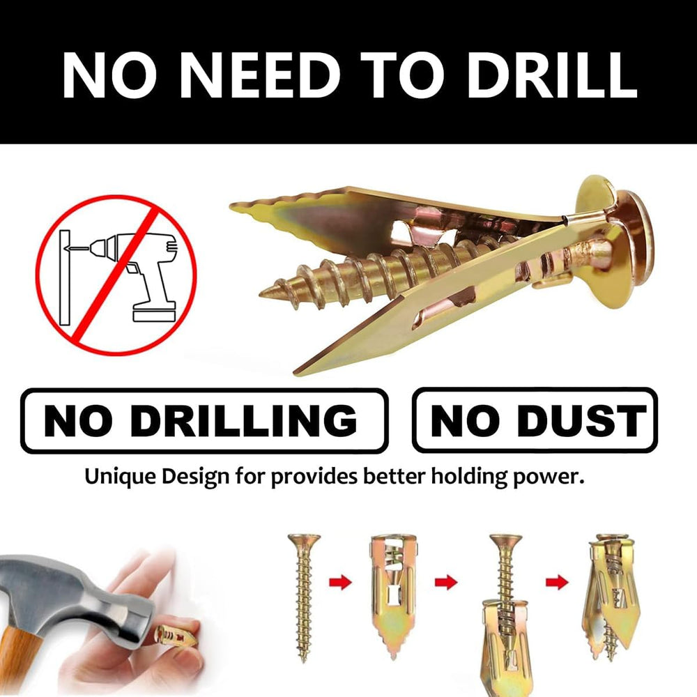 Self Drilling Drywall Anchors and Screws,Dry Wall Anchors Heavy Duty,Drywall ...