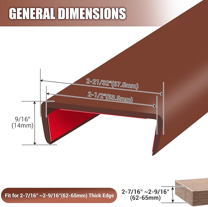 Rubber Edge Trim, Flexible Self Adhesive U Shaped Peel and Stick Edge Banding