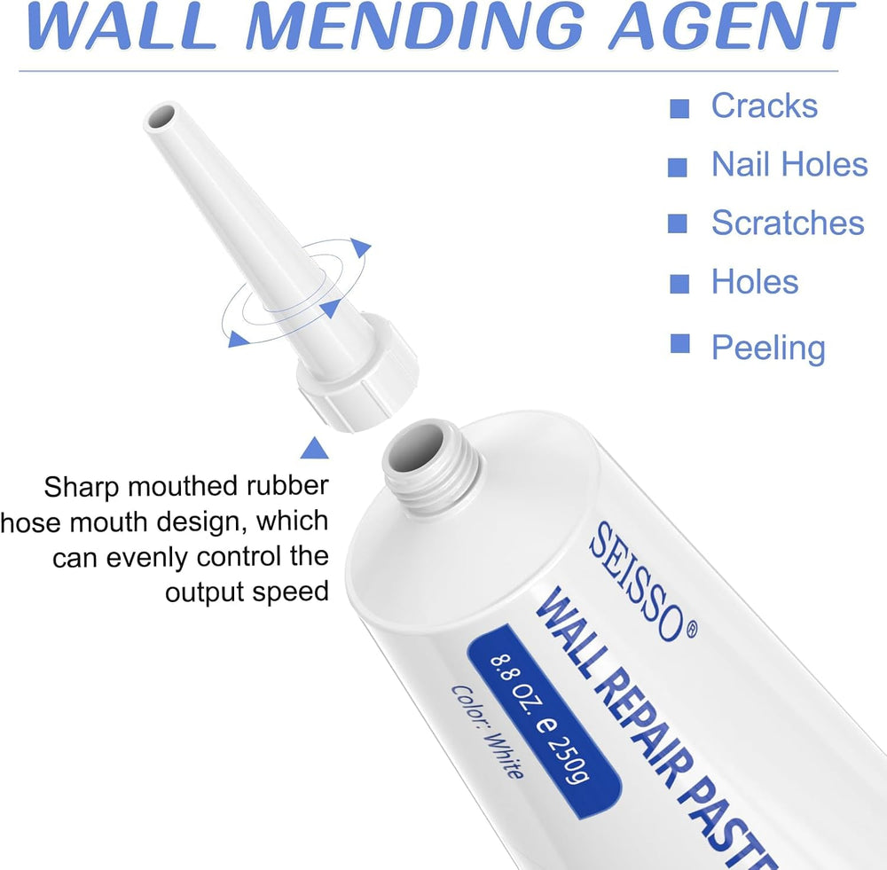 Wall Repair Paste Kit, 2x250g Wall Mending Agent with Wall Repair Patch*4 and...
