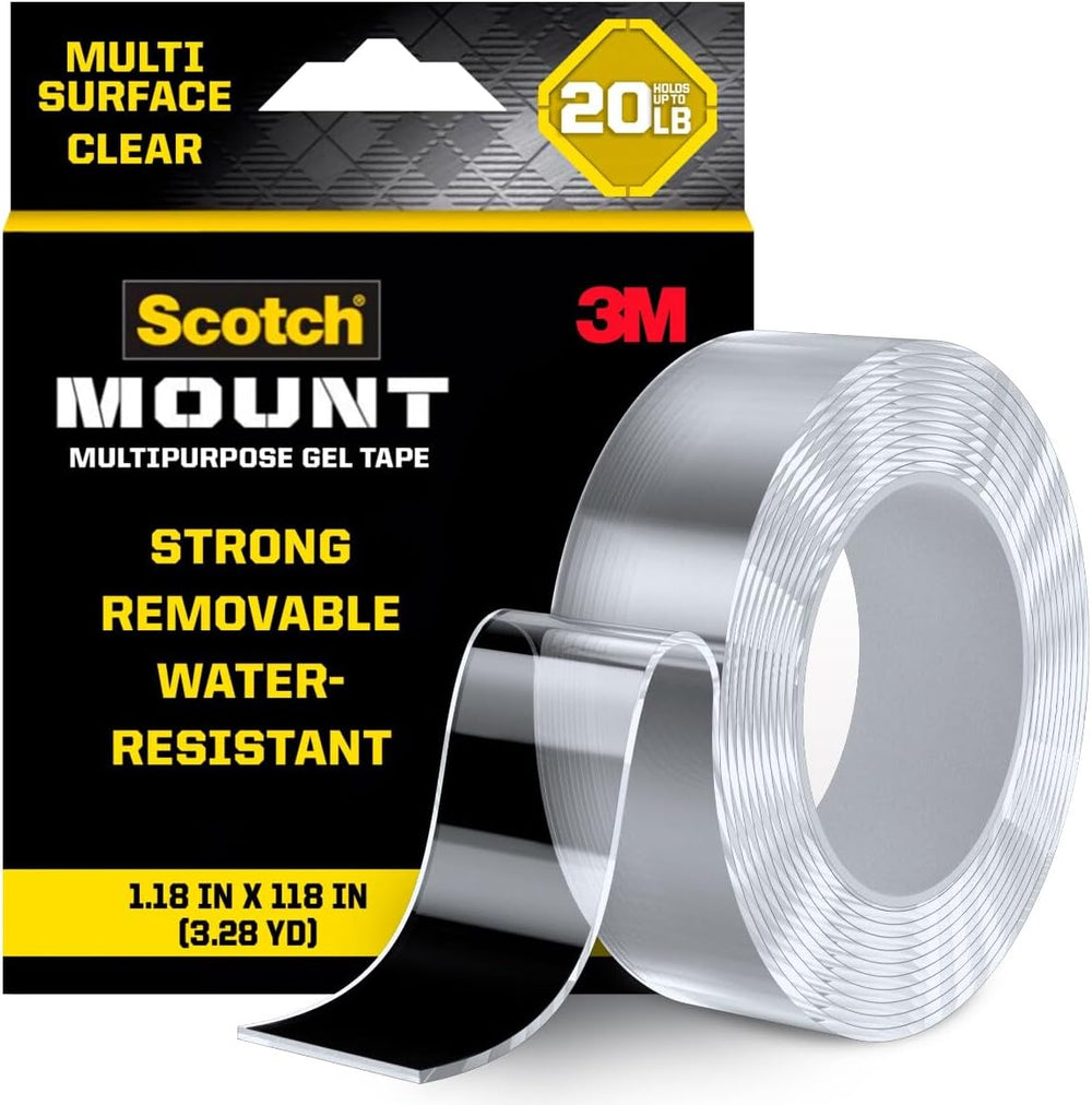 Scotch-Mount Multi-Purpose Gel Tape, Double-Sided Tape for Heavy Duty Applica...