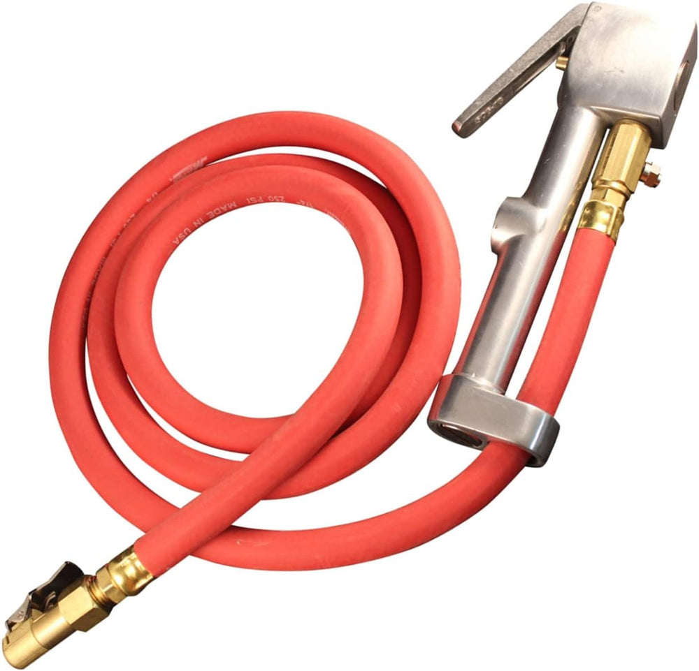 Milton 518 Analog Tire Inflator with Pressure Gauge, 5' Hose Easy Straigh...