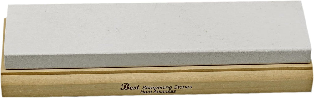 Arkansas Sharpening Stone Set - Wood Mounted 10"