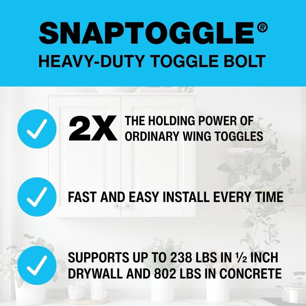 TOGGLER SNAPTOGGLE Toggle Anchor 3/16-24 UNC, 50 Pack, Bolts not Included
