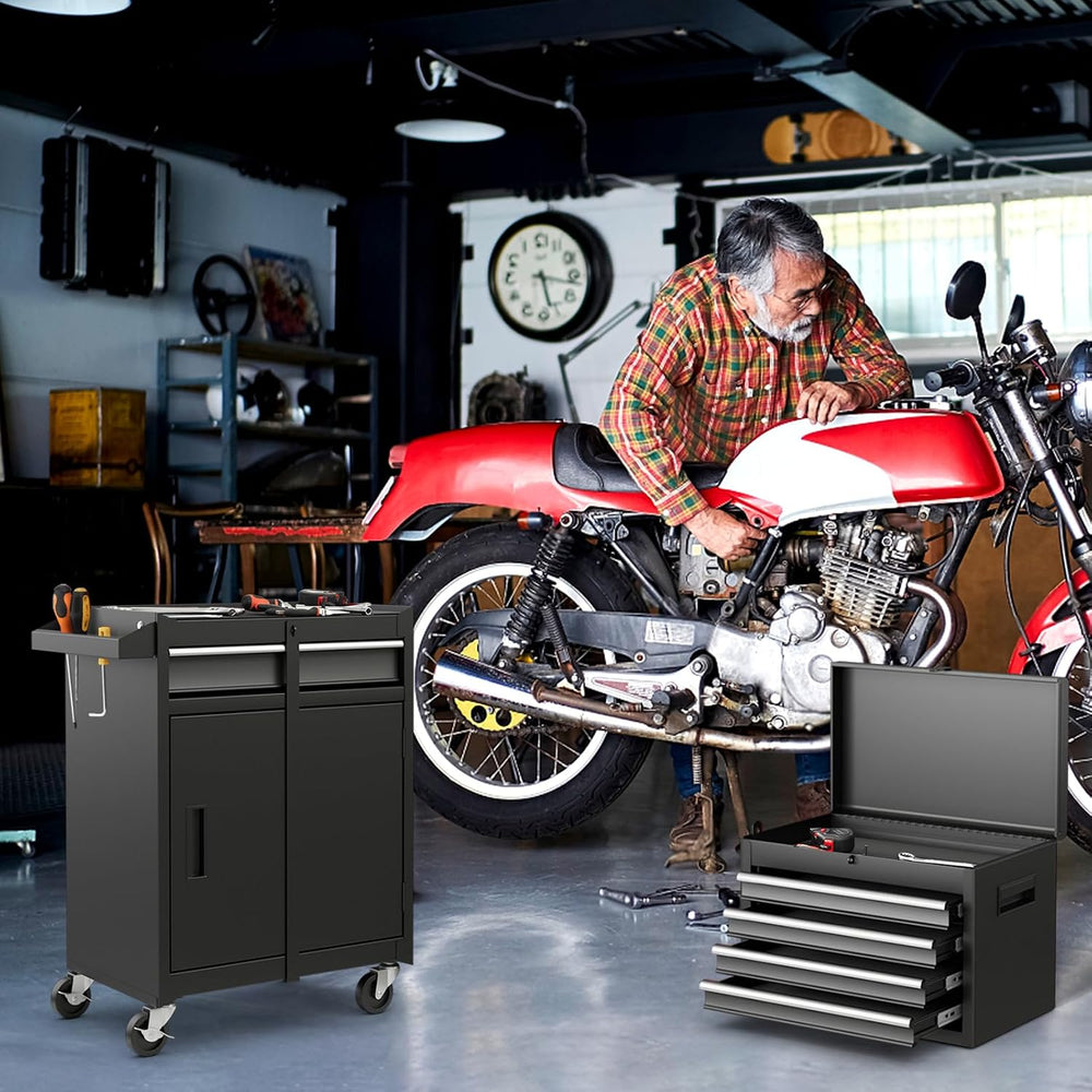 Goplus Tool Chest, 5 Drawers Rolling Tool Cabinet with Detachable Top Toolbox...