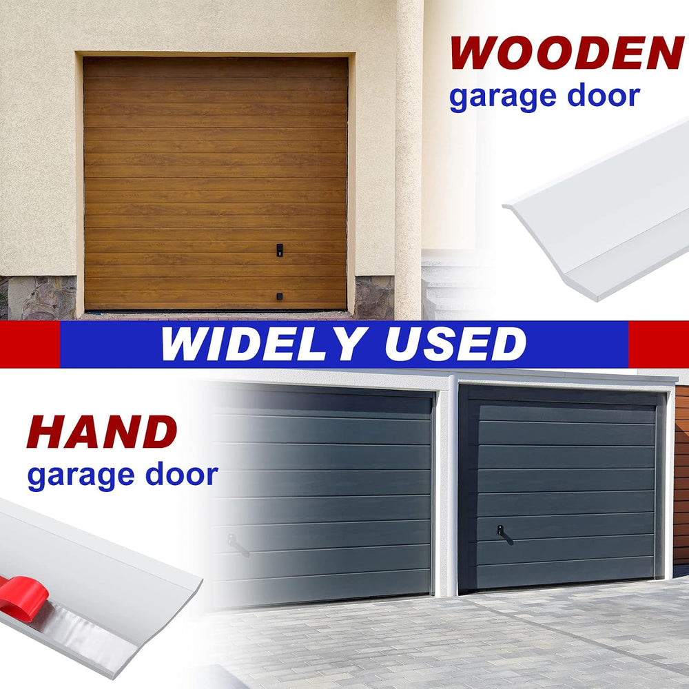 Nuogo 50 ft Garage Door Seals Top and Sides, White