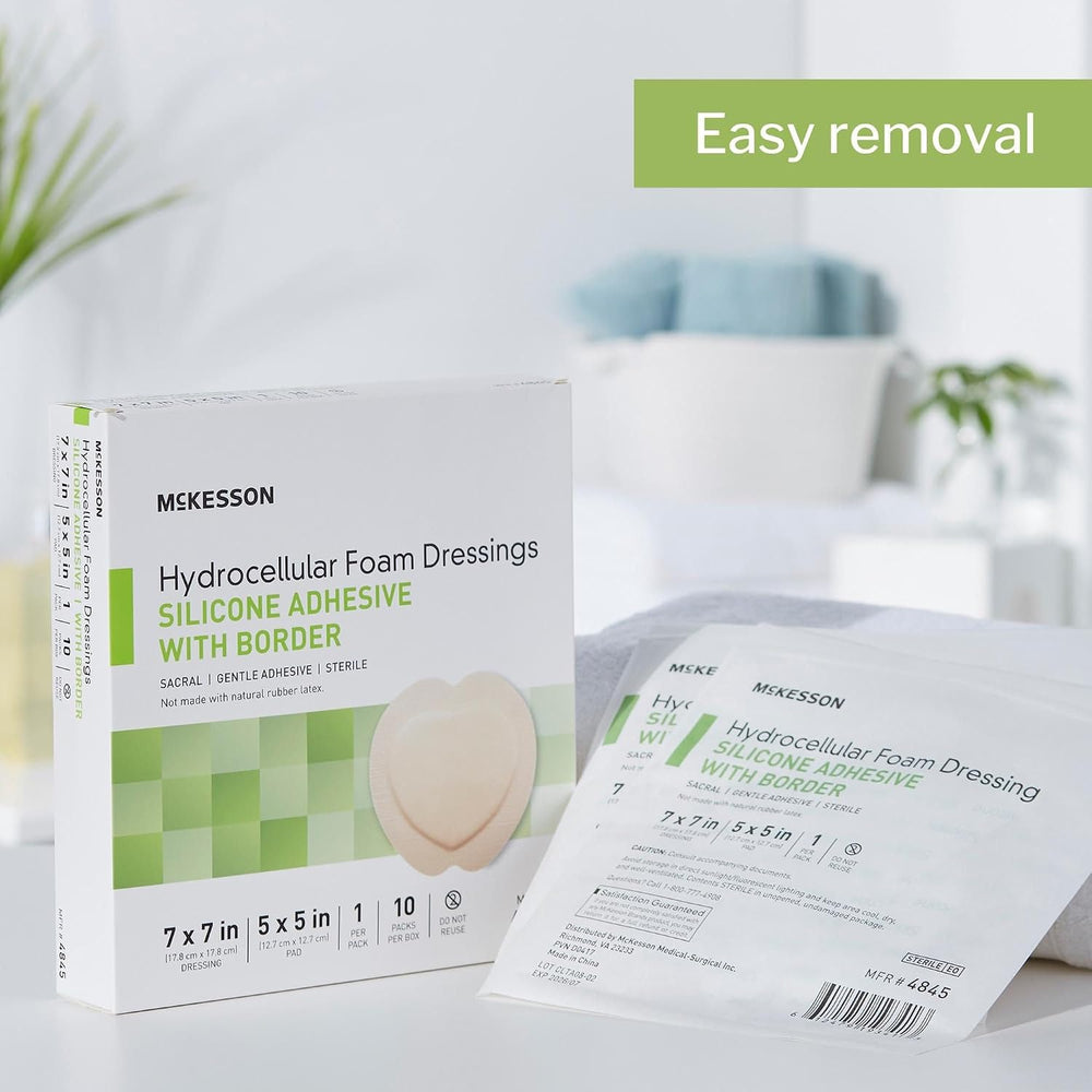 McKesson Hydrocellular Foam Dressings, Sterile, Silicone Adhesive with Border...