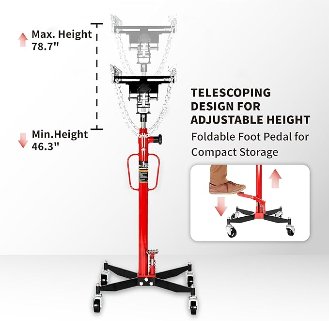 0.75 Ton Hydraulic Telescoping Transmission Jack