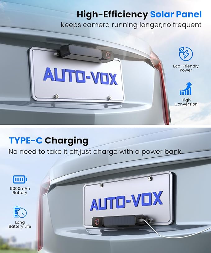 AUTO-VOX Solar Wireless Backup Camera