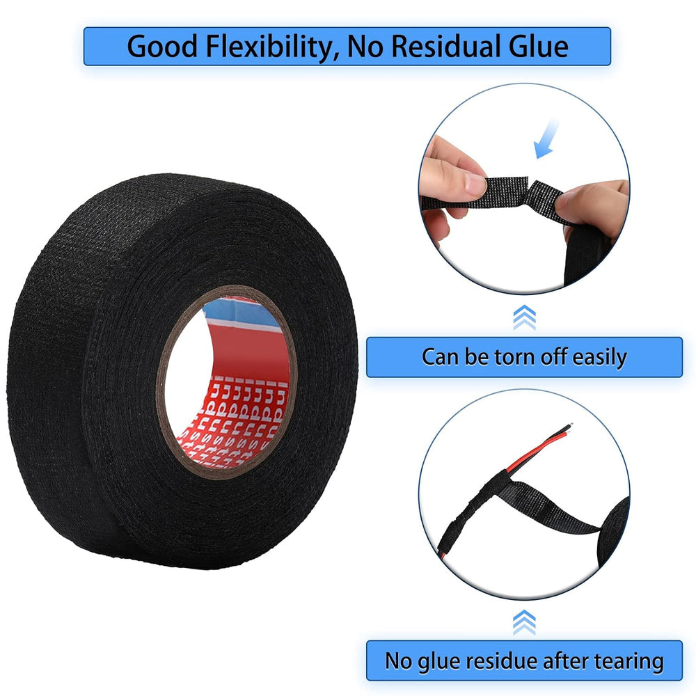 Outus Cloth Electrical Wiring Harness Tape, 50 Roll, 3/4 Inch X 49.2 ft