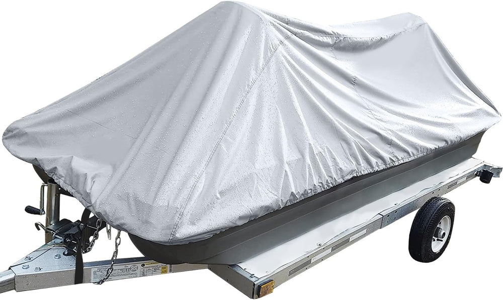 Pond Boat Cover for 8-10 ft Pond Prowler,Pelican Bass Raider,Gray