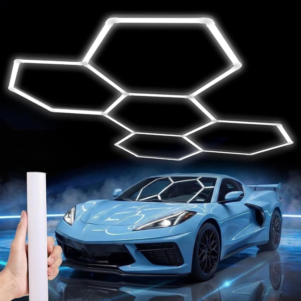 LZHOME Hexagon 5000K LED Garage Lights: 25 Pack Updated 1.31-inch Wider Size,...