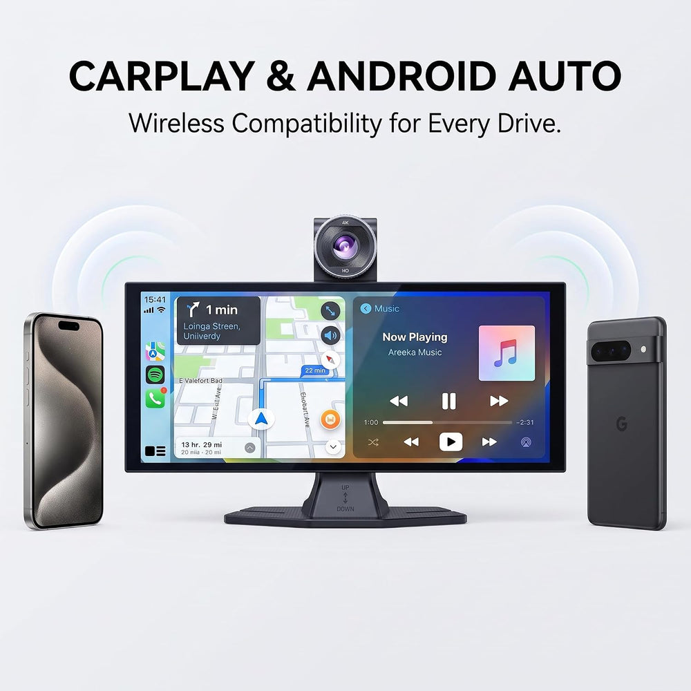 11" Carplay Screen for Car,4K Dash Cam,Tablet for Apple Android Auto