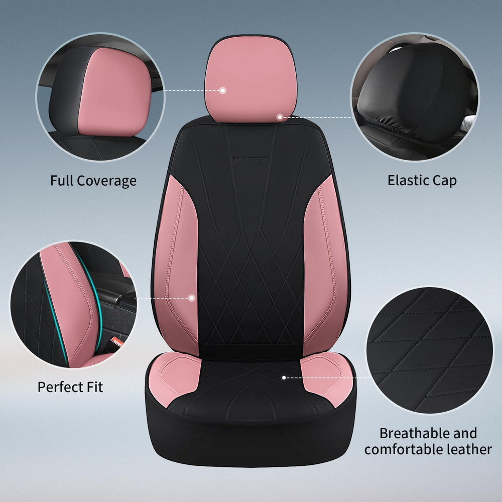 Car Seat Covers Full Set, Leather Car Seat Cushion, Ultra-Thin Breathable Mat...