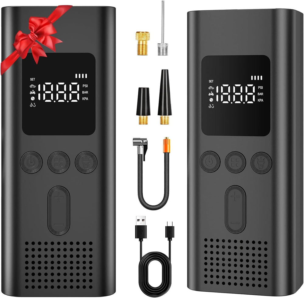 Tire Inflator Portable Air Compressor with Auto Shut-Off,Pack of 2