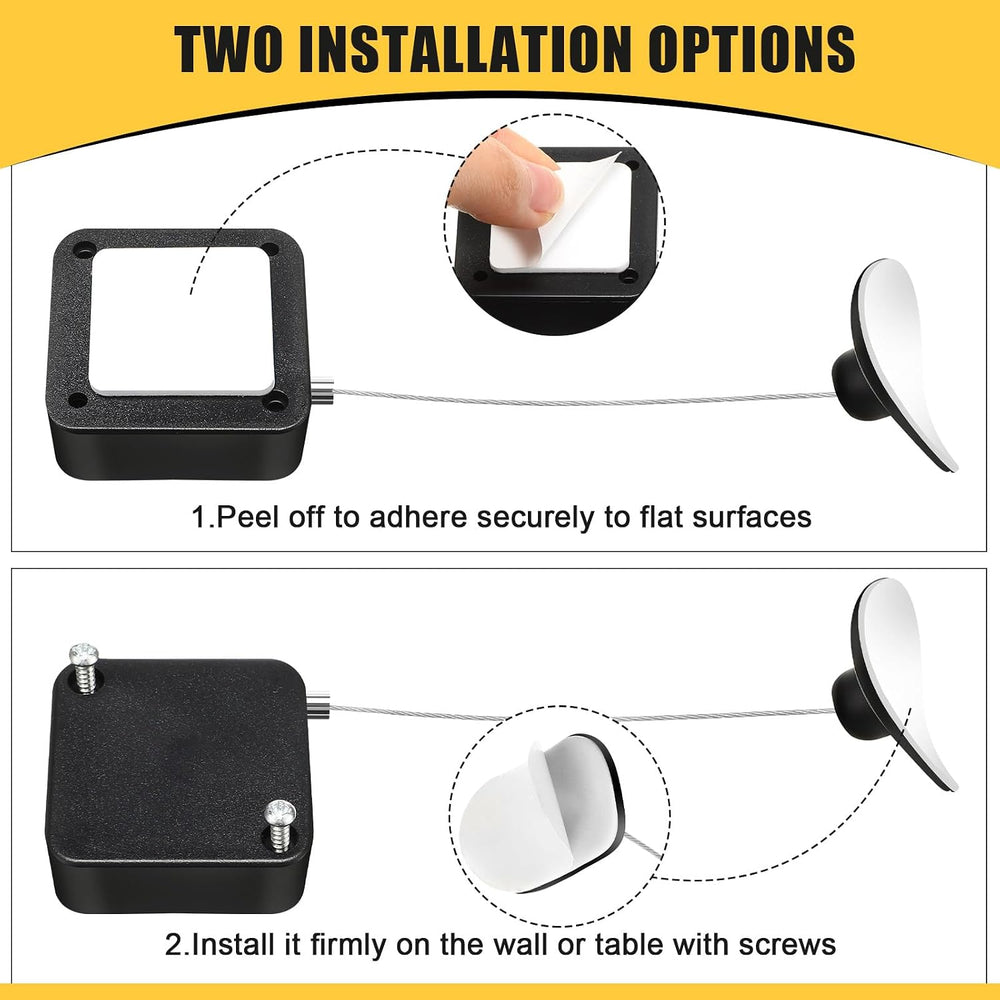 12 Pcs 6.5 ft Retractable Remote Leash, Cable Lock for Television