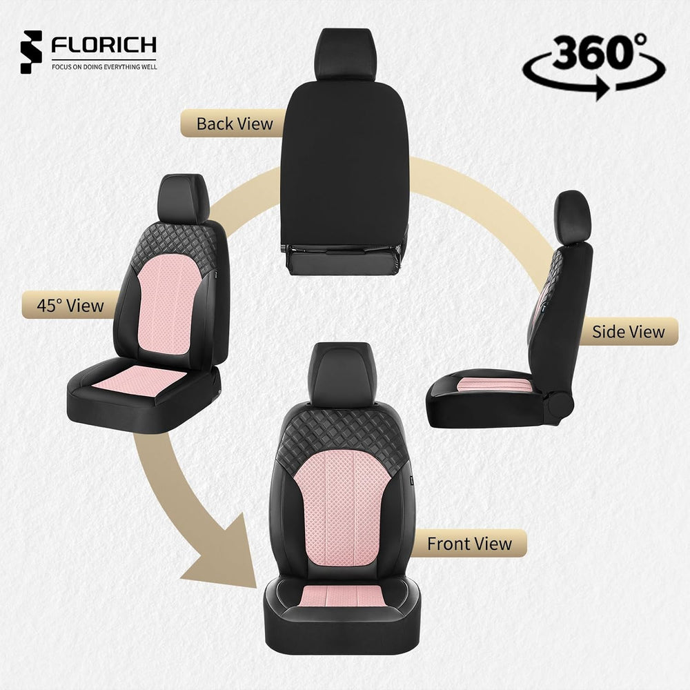 Leather Seat Cover, Car Seat Covers Front Set, Waterproof Car Seat Protectors...