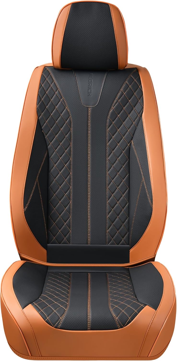 Leather Seat Covers for Cars Front Car Seat Cover Premium Automotive Seat Cov...