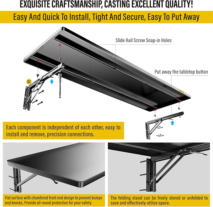1.2x3ft Adjustable Rail Type Folding Storage Rack Shelf, Suitable