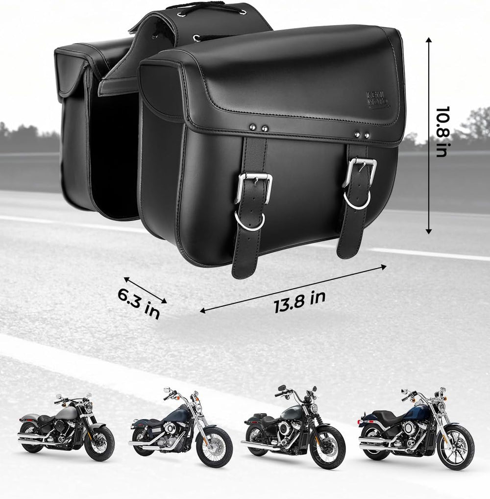 KEMIMOTO Motorcycle Saddlebags 30L Large Capacity Universal Saddle Bags