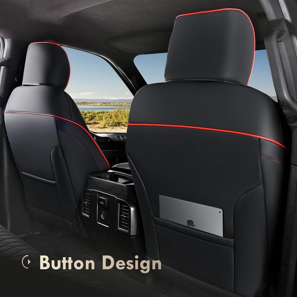 Coverado Leather Seat Covers Full Set for Ford F150F250F350F450(2015-2026)Wat...