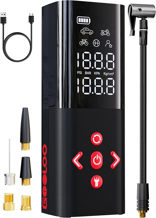 GOOLOO AP150 Tire Inflator Portable Air Compressor, 2X Faster 150PSI Cordless