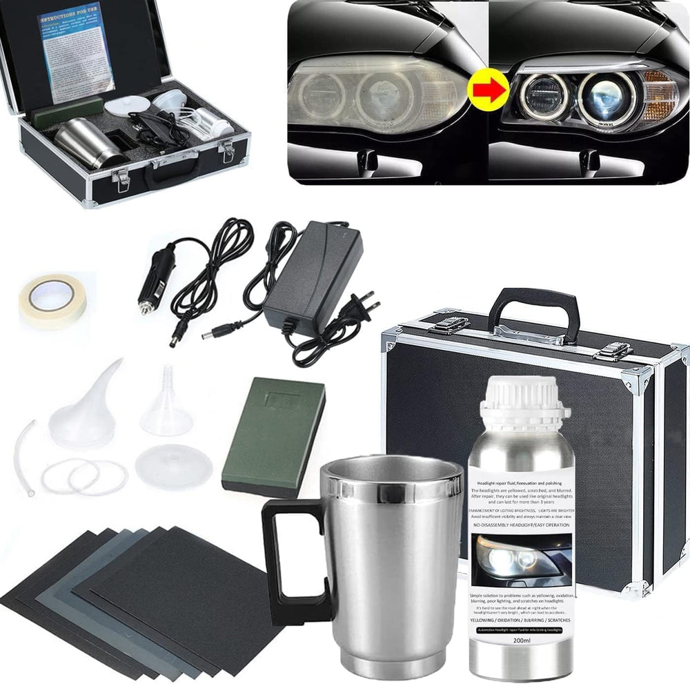 Car Headlight Restoration Kit, Auto Headlight Lens Polish Repair Kit Atomizin...