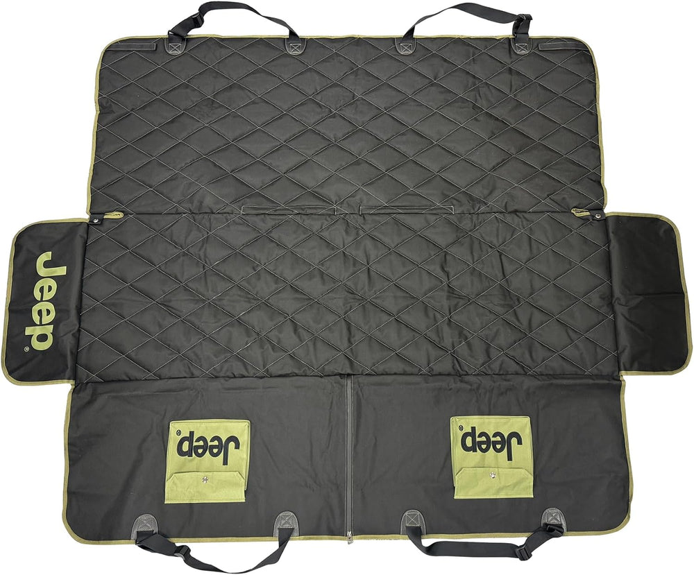 Jeep Vehicle Seat Protector for Dogs and Pets (Charcoal Black)