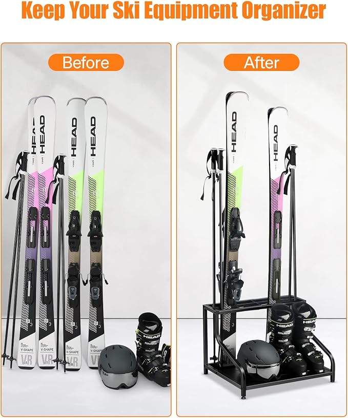Ski Storage Rack for Garage